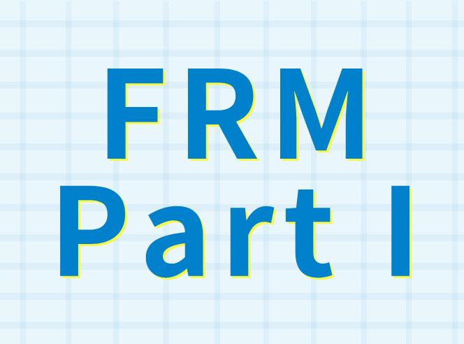 FRM Part I主要有几个科目，分别是什么？