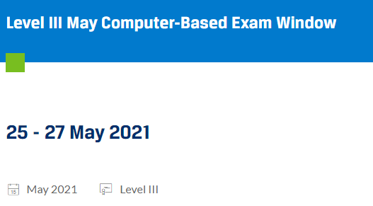 2021年5月cfa大概是幾號考試？