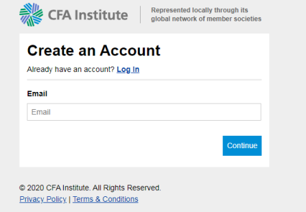 CFA官網(wǎng)上注冊CFA賬號
