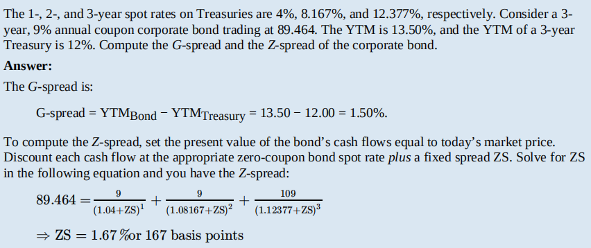 Z Spread CFA2021 Level II固定收益-G spread 与z spread有什么区别?-融跃教育