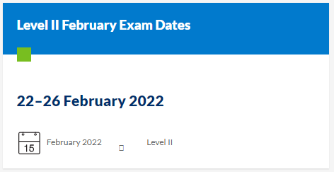 2022年2月CFA二级考试