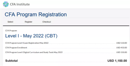 2022年CFA考試報名,CFA報名費用和注冊費