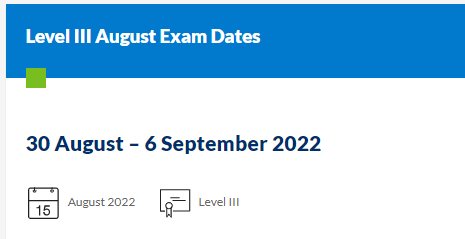 2022年8月CFA考试,2022年8月CFA考试时间