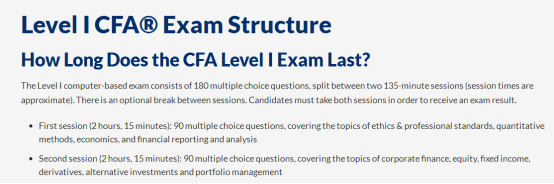 CFA一級(jí)考試