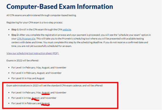 2023年CFA在8月