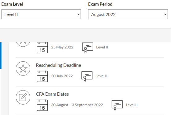 2022年8月CFA一级考试报名